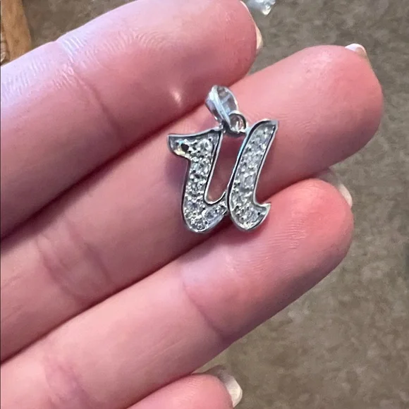 Elegant Sterling Silver Initial “U” Pendant or Charm - Picture 5 of 5